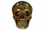 Realistic, Polished Autumn Jasper Skull #151204-1